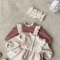 Load image into Gallery viewer, 2 Pieces Set Baby Girls Embroidered Tops And Solid Color Shorts Wholesale 221226287
