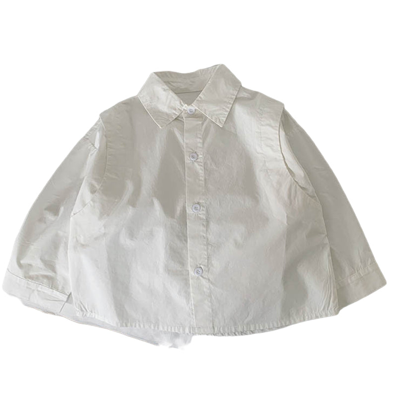 Baby Kid Unisex Solid Color Shirts Wholesale 221226293