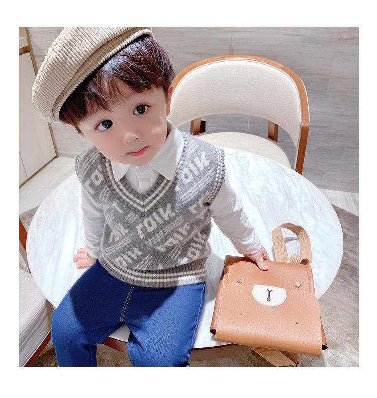 Baby Kid Big Kid Unisex Solid Color Crochet Vests Waistcoats Wholesale 22122641
