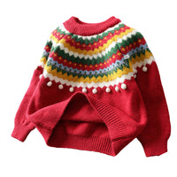 Load image into Gallery viewer, Baby Kid Girls Color-blocking Crochet Sweaters Wholesale 22122642
