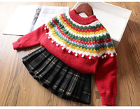 Load image into Gallery viewer, Baby Kid Girls Color-blocking Crochet Sweaters Wholesale 22122642
