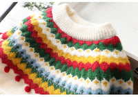 Load image into Gallery viewer, Baby Kid Girls Color-blocking Crochet Sweaters Wholesale 22122642
