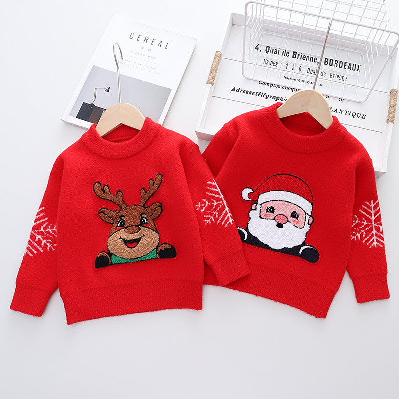 Baby Kid Unisex Cartoon Crochet Christmas Sweaters Wholesale 22122678