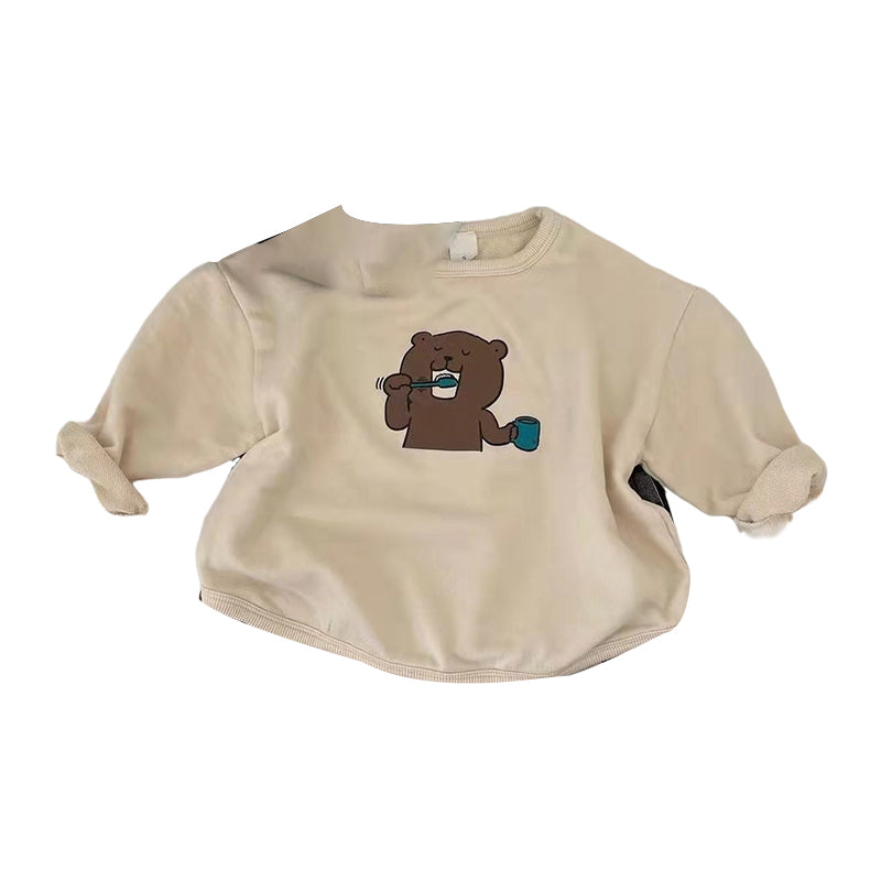 Baby Kid Unisex Animals Cartoon Print Hoodies Swearshirts Wholesale 22122680