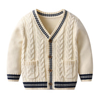 Load image into Gallery viewer, Baby Kid Boys Color-blocking Crochet Cardigan Wholesale 22122693
