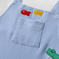 Load image into Gallery viewer, Baby Boys Color-blocking Cartoon Embroidered Jumpsuits Wholesale 22122696

