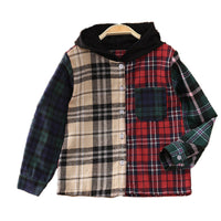 Load image into Gallery viewer, Kid Boys Color-blocking Checked Shirts Wholesale 22122732
