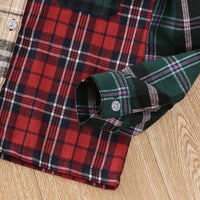 Load image into Gallery viewer, Kid Boys Color-blocking Checked Shirts Wholesale 22122732
