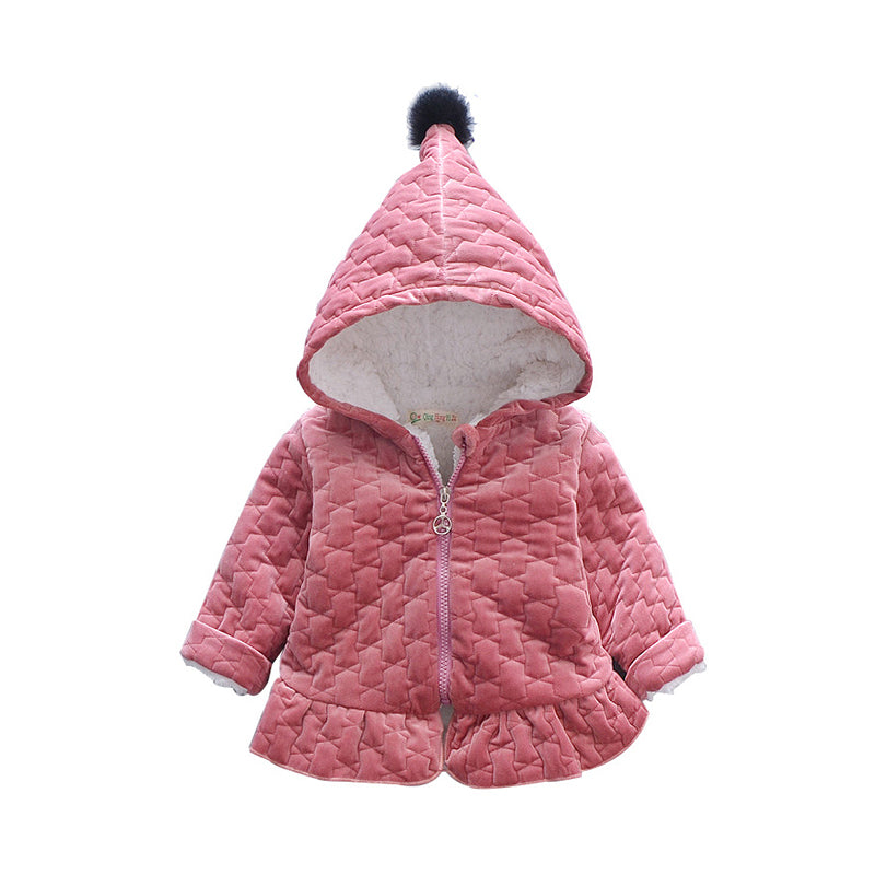 Baby Kid Girls Solid Color Jackets Outwears Wholesale 22122910