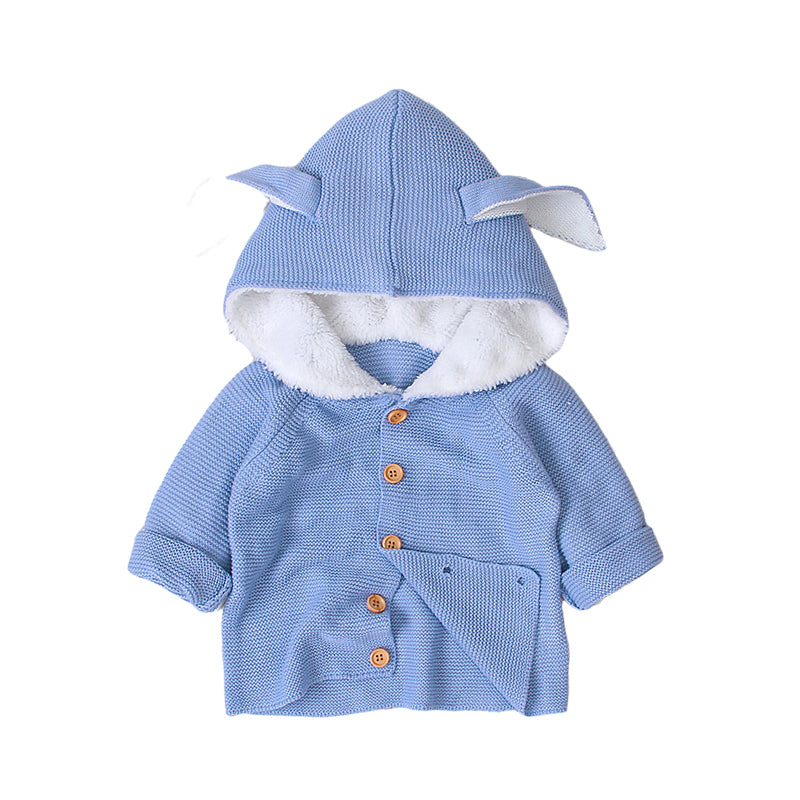 Baby Girls Solid Color Cartoon Jackets Outwears Wholesale 22122912
