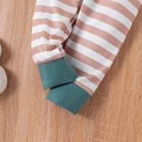 Load image into Gallery viewer, 2 Pieces Set Baby Girls Animals Print Tops And Striped Pants Wholesale 221229120
