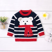 Load image into Gallery viewer, Baby Unisex Striped Animals Cartoon Crochet Sweaters Wholesale 22122916
