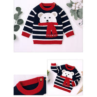 Load image into Gallery viewer, Baby Unisex Striped Animals Cartoon Crochet Sweaters Wholesale 22122916
