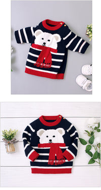 Load image into Gallery viewer, Baby Unisex Striped Animals Cartoon Crochet Sweaters Wholesale 22122916

