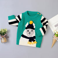 Load image into Gallery viewer, Baby Boys Striped Animals Cartoon Crochet Sweaters Wholesale 22122917
