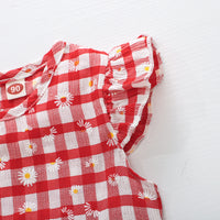 Load image into Gallery viewer, Baby Girls Checked Rompers Accessories Headwear Wholesale 221229196
