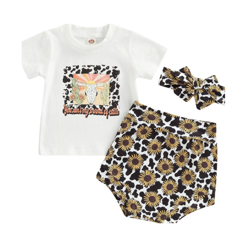 2 Pieces Set Baby Kid Boys Animals Cartoon Print T-Shirts And Shorts Wholesale 221229198