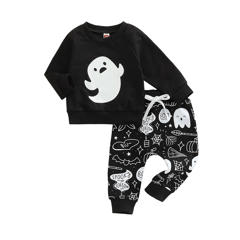 2 Pieces Set Baby Kid Boys Cartoon Print Hoodies Swearshirts And Pants Wholesale 221229278