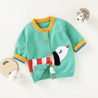 Load image into Gallery viewer, Baby Unisex Color-blocking Animals Cartoon Print Cardigan Wholesale 22122928
