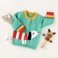 Load image into Gallery viewer, Baby Unisex Color-blocking Animals Cartoon Print Cardigan Wholesale 22122928
