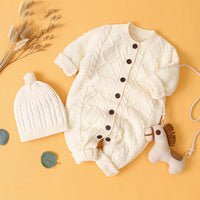 Load image into Gallery viewer, Baby Unisex Solid Color Crochet Jumpsuits Wholesale 22122929
