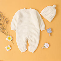 Load image into Gallery viewer, Baby Unisex Solid Color Crochet Jumpsuits Wholesale 22122929
