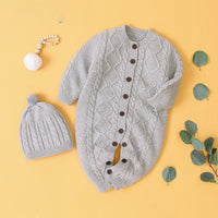 Load image into Gallery viewer, Baby Unisex Solid Color Crochet Jumpsuits Wholesale 22122929
