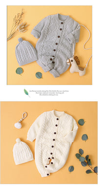 Load image into Gallery viewer, Baby Unisex Solid Color Crochet Jumpsuits Wholesale 22122929
