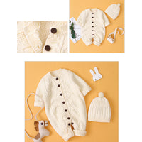 Load image into Gallery viewer, Baby Unisex Solid Color Crochet Jumpsuits Wholesale 22122929
