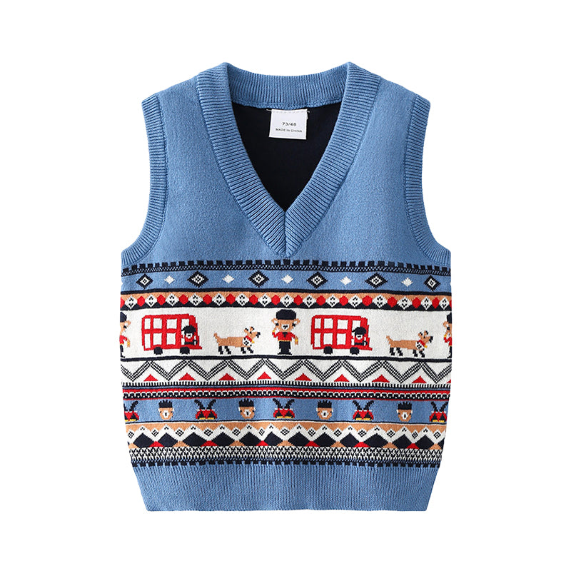 Baby Boys Cartoon Crochet Vests Waistcoats Wholesale 221229294