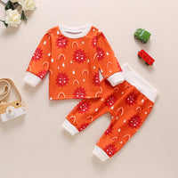 Load image into Gallery viewer, 2 Pieces Set Baby Unisex Color-blocking Cartoon Print Tops And Pants Wholesale 22122932
