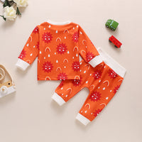 Load image into Gallery viewer, 2 Pieces Set Baby Unisex Color-blocking Cartoon Print Tops And Pants Wholesale 22122932
