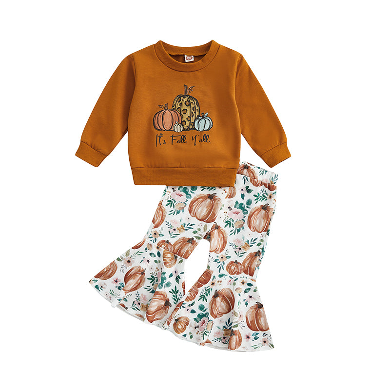 2 Pieces Set Baby Kid Girls Cartoon Print Hoodies Swearshirts And Pants Wholesale 221229329