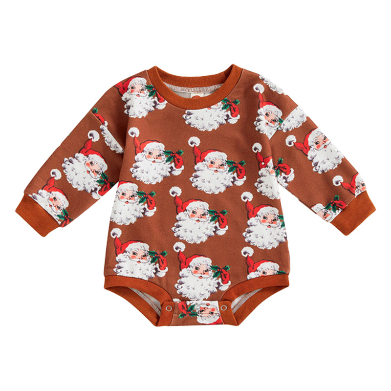 Baby Unisex Cartoon Print Christmas Rompers Wholesale 221229343