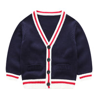 Load image into Gallery viewer, Baby Boys Striped Crochet Cardigan Wholesale 221229349
