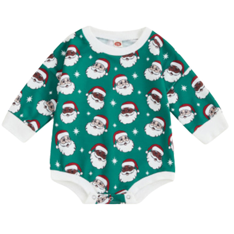 Baby Unisex Cartoon Star Print Christmas Rompers Wholesale 221229351