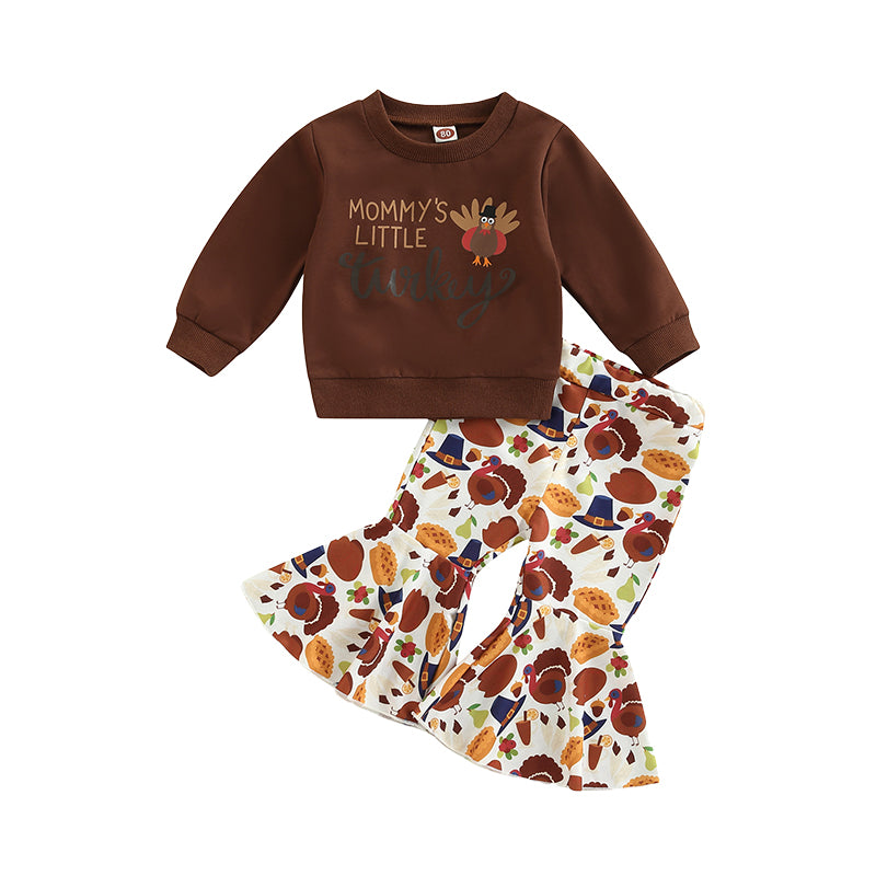 2 Pieces Set Baby Kid Girls Letters Cartoon Hoodies Swearshirts And Print Pants Wholesale 221229376