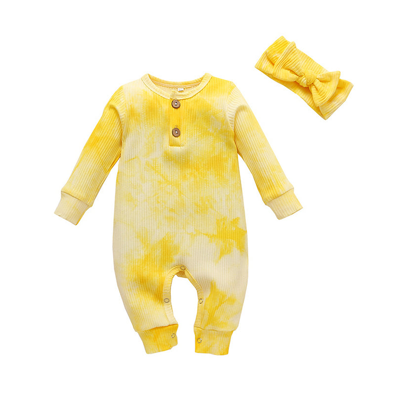 Baby Girls Tie Dye Jumpsuits Wholesale 22122939