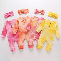 Load image into Gallery viewer, Baby Girls Tie Dye Jumpsuits Wholesale 22122939
