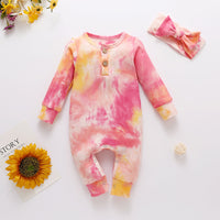 Load image into Gallery viewer, Baby Girls Tie Dye Jumpsuits Wholesale 22122939
