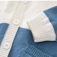Load image into Gallery viewer, Baby Boys Color-blocking Cardigan Knitwear Wholesale 221229397
