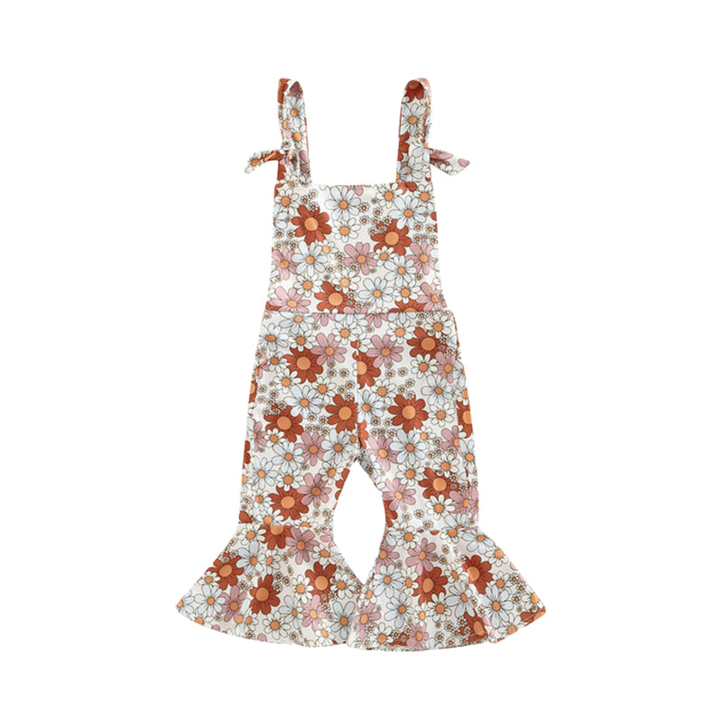 Baby Kid Girls Flower Print Jumpsuits Wholesale 221229408