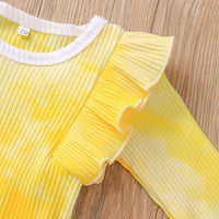 Load image into Gallery viewer, 3 Pieces Set Baby Girls Tie Dye Rompers Pants And Bow Headwear Wholesale 22122941
