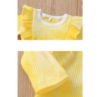 Load image into Gallery viewer, 3 Pieces Set Baby Girls Tie Dye Rompers Pants And Bow Headwear Wholesale 22122941
