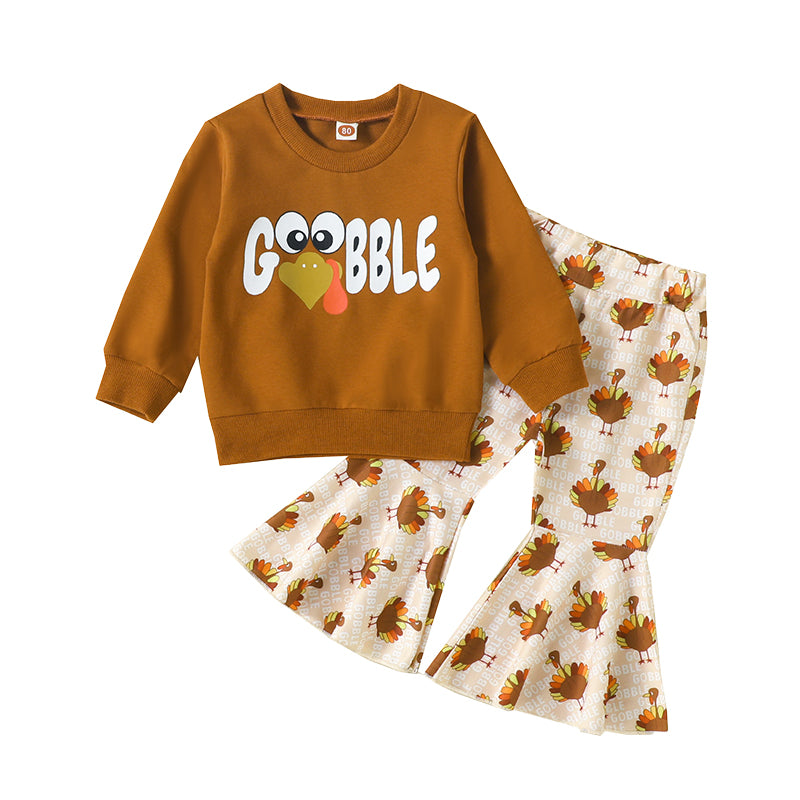 2 Pieces Set Baby Kid Girls Letters Hoodies Swearshirts And Cartoon Pants Wholesale 221229501