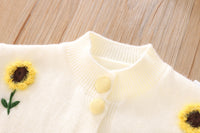 Load image into Gallery viewer, 2 Pieces Set Baby Kid Girls Flower Embroidered Cardigan And Solid Color Skirts Wholesale 221229535
