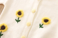 Load image into Gallery viewer, 2 Pieces Set Baby Kid Girls Flower Embroidered Cardigan And Solid Color Skirts Wholesale 221229535
