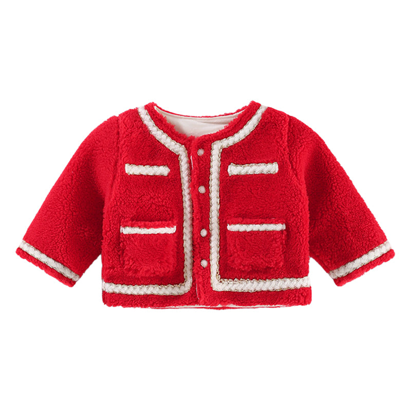 Baby Kid Girls Solid Color Jackets Outwears Wholesale 221229598
