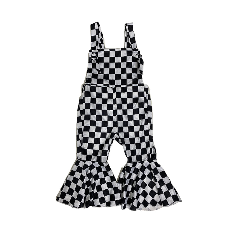 Baby Kid Girls Checked Jumpsuits Wholesale 221229634