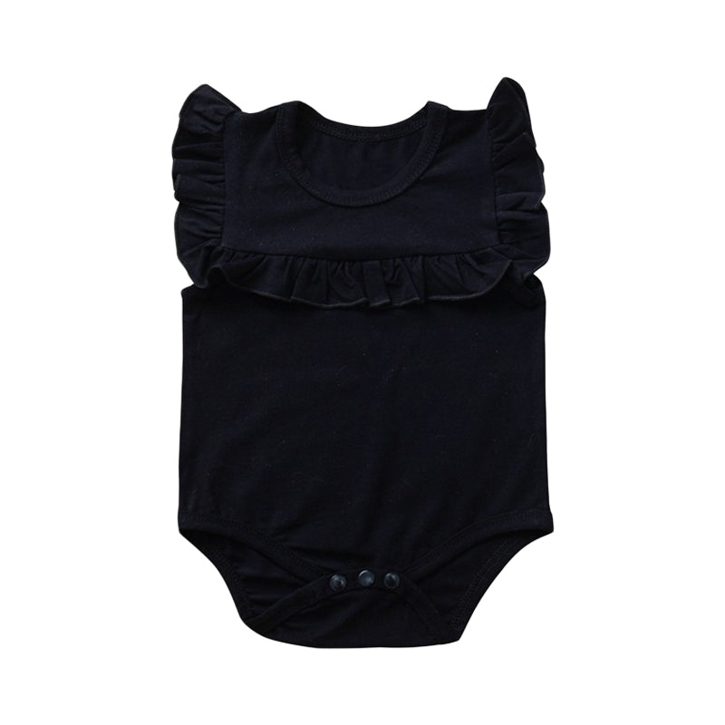 Baby Girls Solid Color Rompers Wholesale 221229649